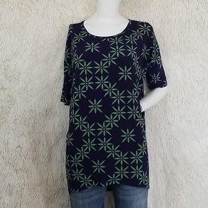 LULAROE highlow flower print oversized top blouse
